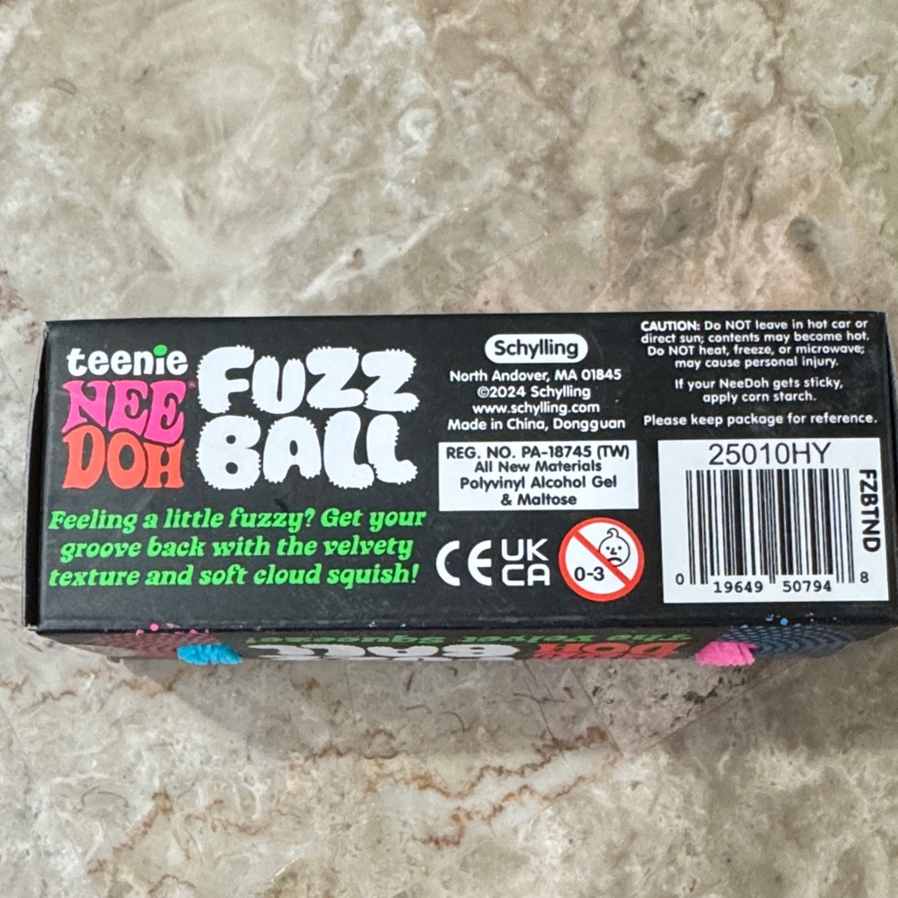 Fuzz Ball 3-Pack - Pink, Blue, Purple - Picture 3 of 3